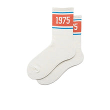 Load image into Gallery viewer, 1975 White Orange Socks