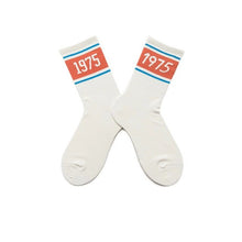 Load image into Gallery viewer, 1975 White Orange Socks